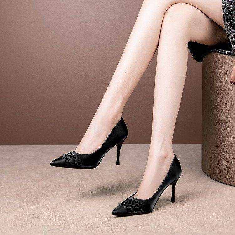 Pointed Shallow Mouth Single Shoes Women Stiletto Fashion Shoes Women - Magellan Fashion Shop