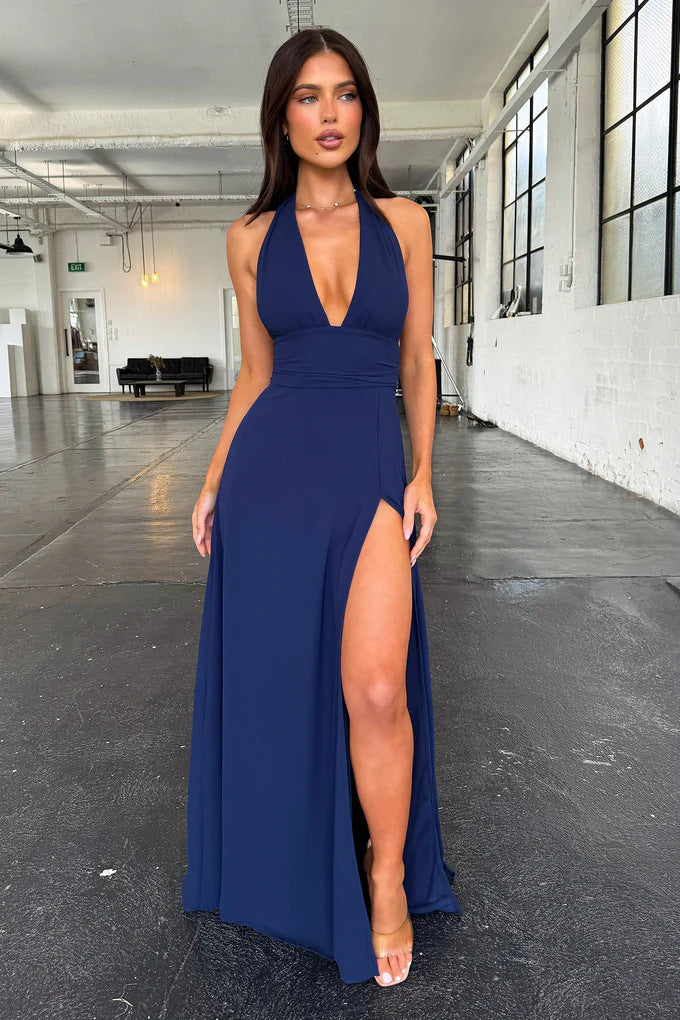 Spring New Women's Style Hanging Neck V-neck