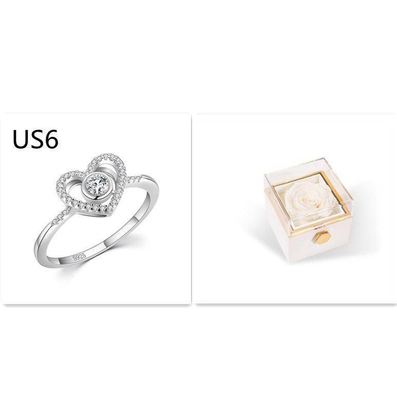 Fashion Acrylic Rotating Rose Jewelry Box - Magellan Fashion Shop
