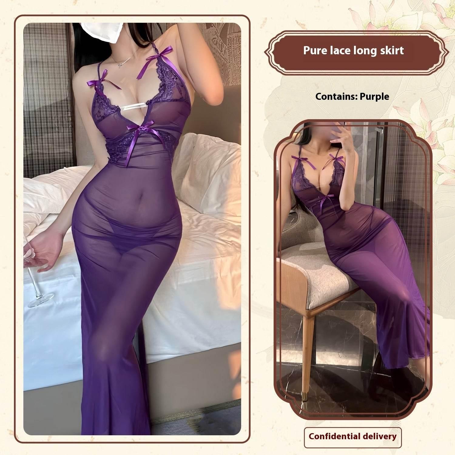 Lingerie Lace Mesh Enchanting Transparent Dress - Magellan Fashion Shop