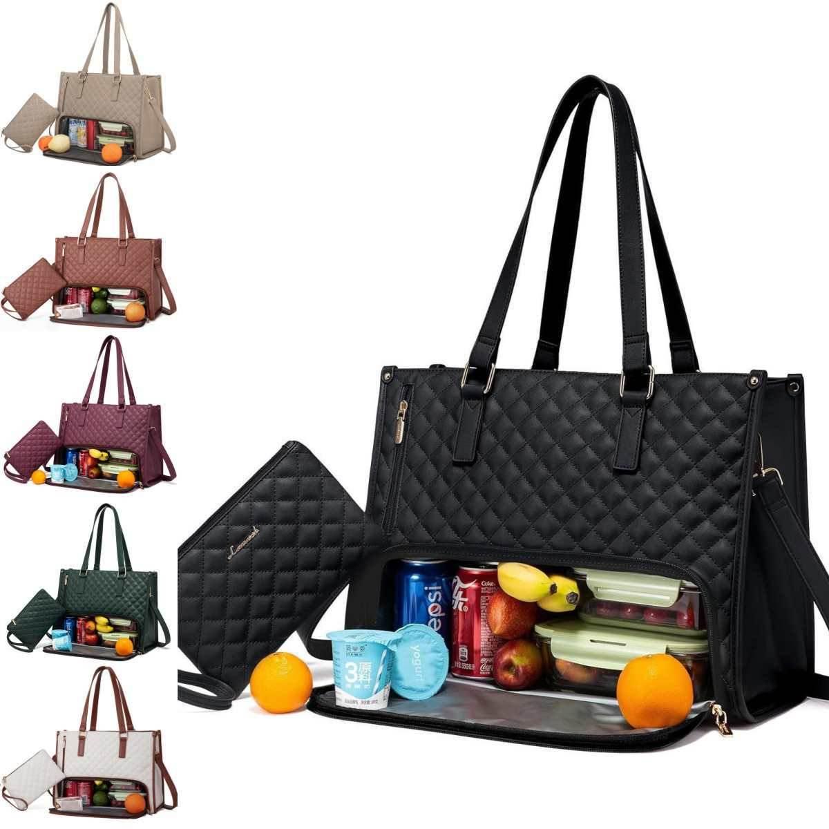 Lunch Tote Bag Women's Thermal Insulation Lunch Box Leak-proof Crossbody - Magellan Fashion Shop