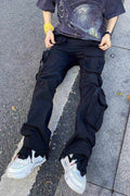 Overalls Trousers Zipper Flared Casual Trousers Ins Pants Men - Magellan Fashion Shop