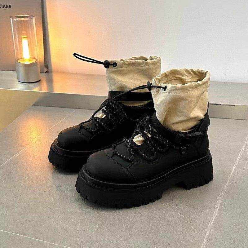 Retro Hiking Handsome Platform Worker Boot Women - Magellan Fashion Shop