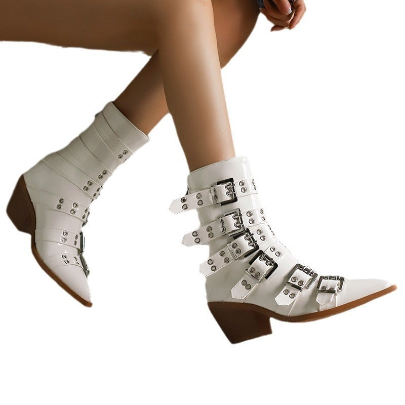 Autumn And Winter Pointed Knight Women's Boots