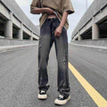Zipper Loose Denim Trousers Men - Magellan Fashion Shop