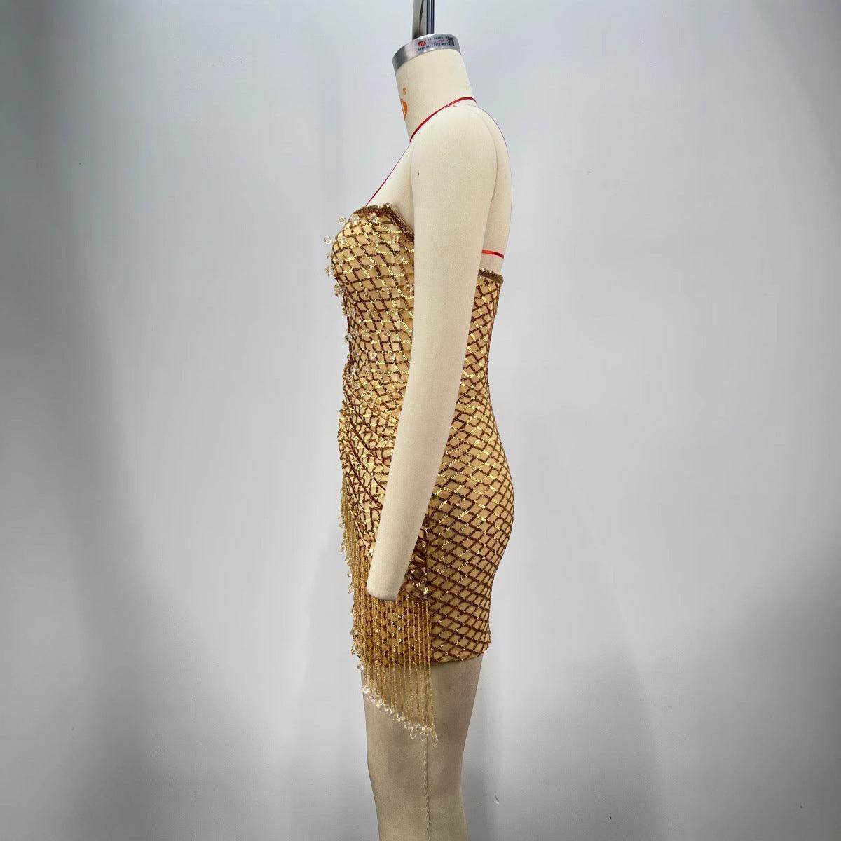 Women's Fashion Personality Tassel Sequins Dress - Magellan Fashion Shop