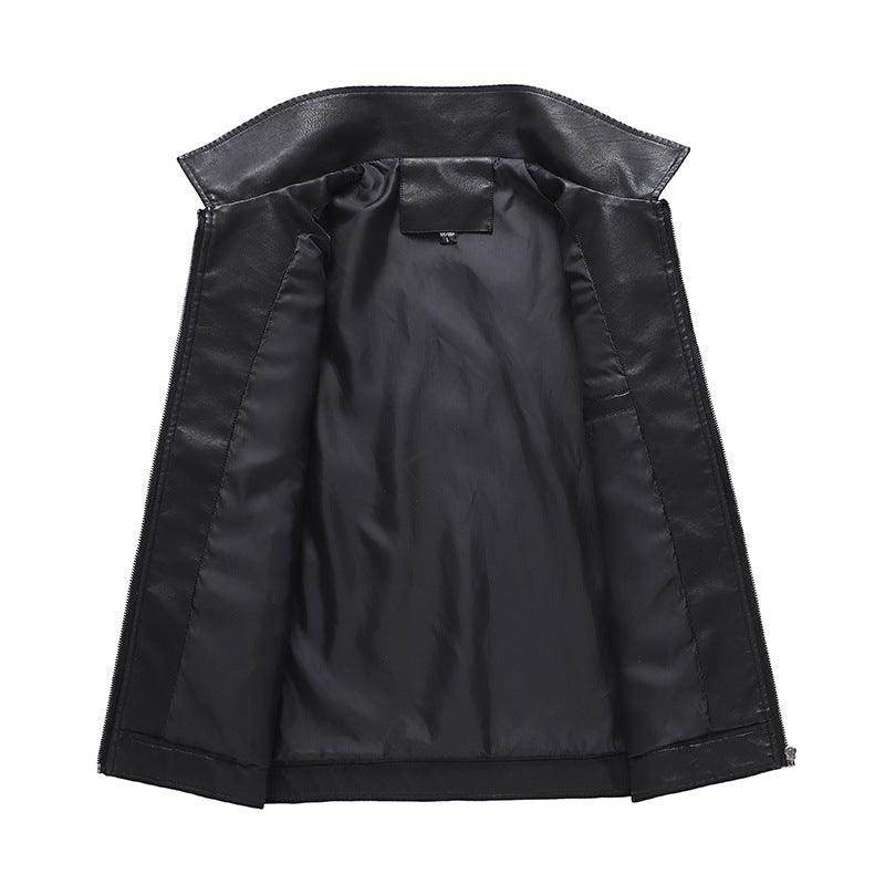 Jacket Men's Leather PU Coat Motorcycle Clothing - Magellan Fashion Shop