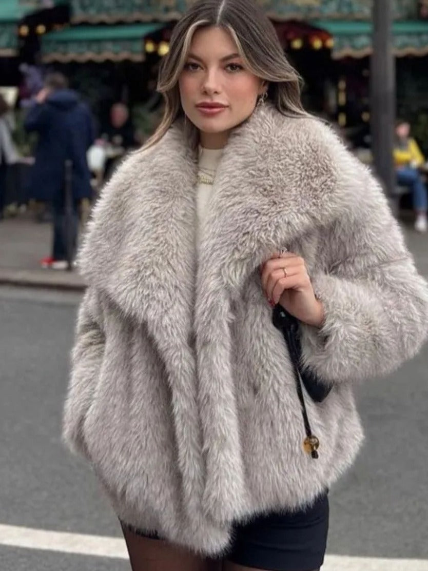 Winter Plush Coat  Warm Thicken Fluffy