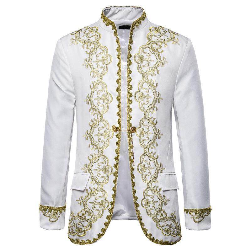 Men's European Style Gold Inlaid Dress Stage Performance Clothing - Magellan Fashion Shop