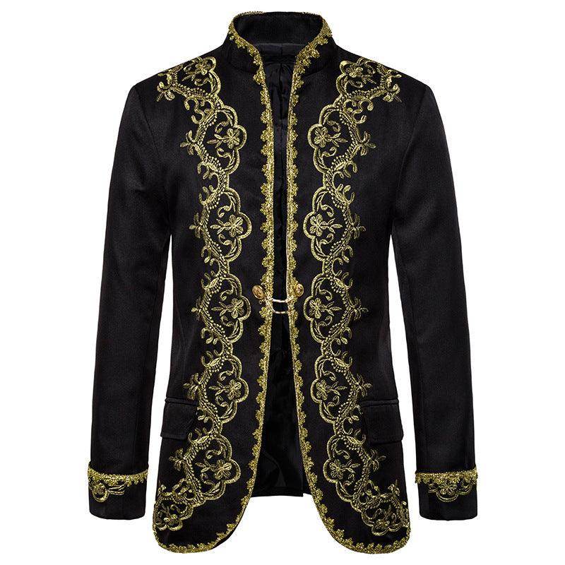 Men's European Style Gold Inlaid Dress Stage Performance Clothing - Magellan Fashion Shop