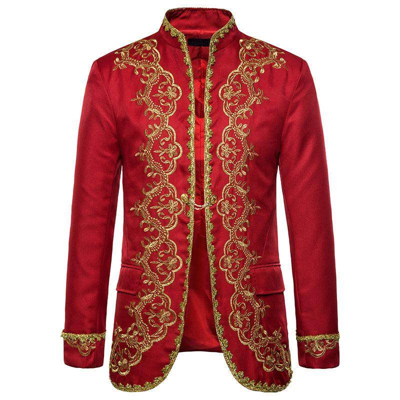 Men's European Style Gold Inlaid Dress Stage Performance Clothing - Magellan Fashion Shop
