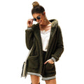 Hooded fur coat long top - Magellan Fashion Shop