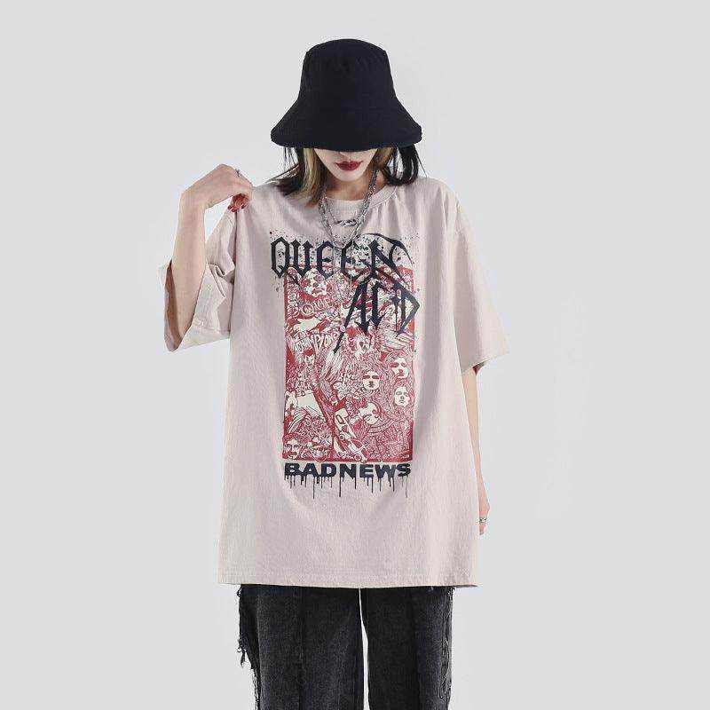 National Tide Crowngrade Sand Washing And Old Heavy Short-Sleeved - Magellan Fashion Shop