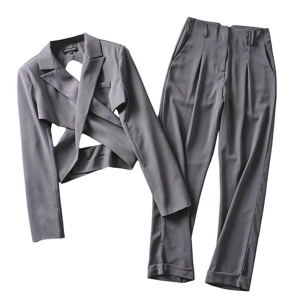 Suit Cross Straps Halter Short Suit Suit Jacket - Magellan Fashion Shop