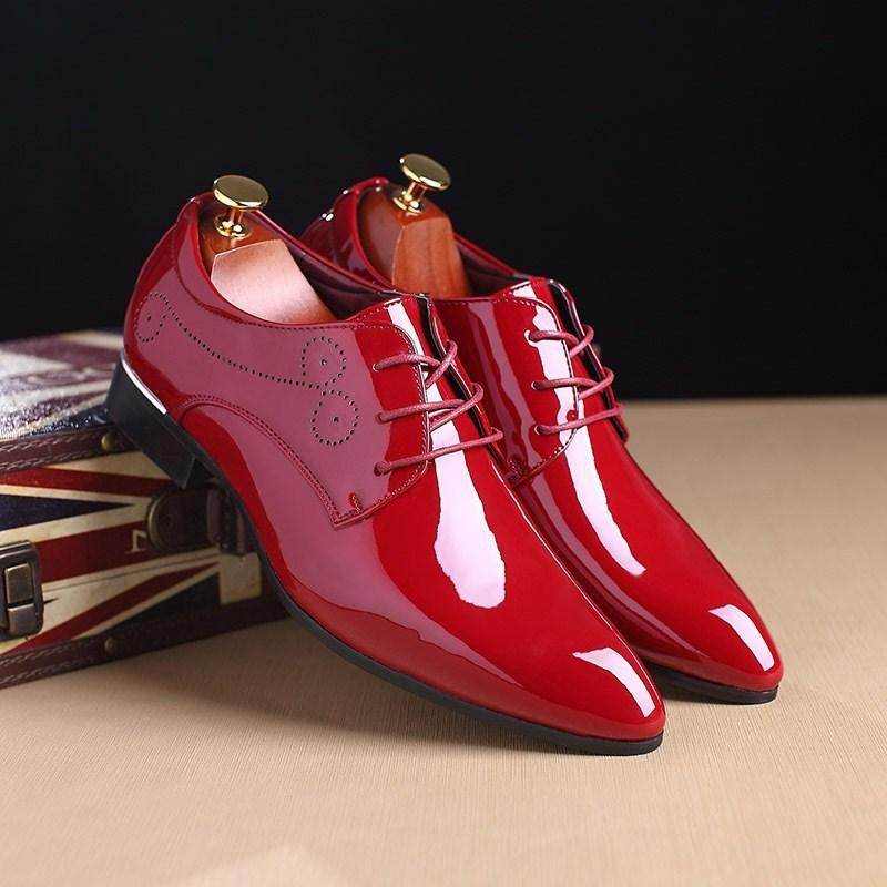 Men Leather Shoes Men Business Casual Dress Shoes - Magellan Fashion Shop