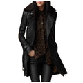 Slim Faux Leather Double Breasted Jacket