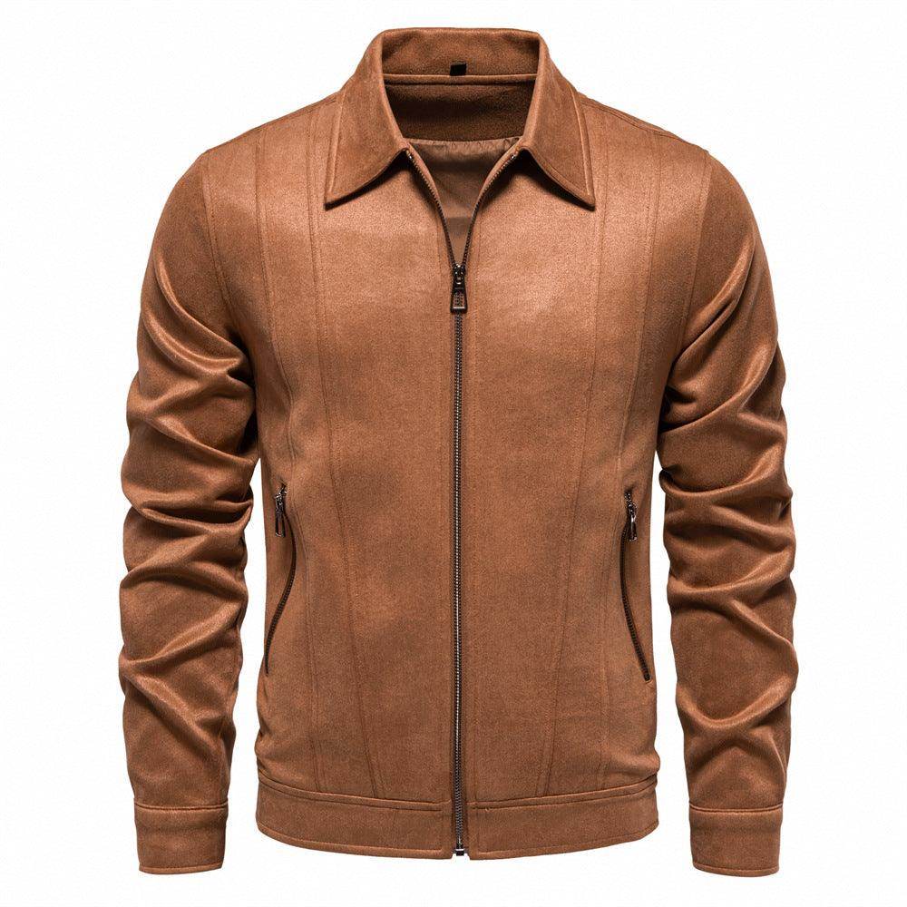 Men's Autumn And Winter Solid Suede Coat Men's - Magellan Fashion Shop