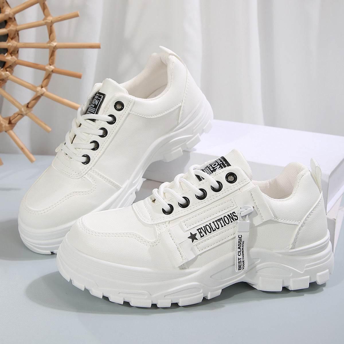 Lace-up Sports Shoes With Side-Zipper - Magellan Fashion Shop