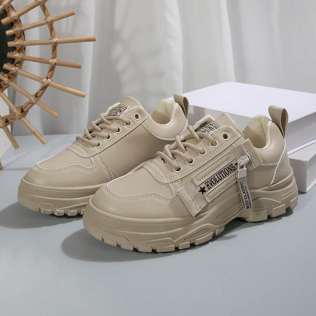 Lace-up Sports Shoes With Side-Zipper - Magellan Fashion Shop