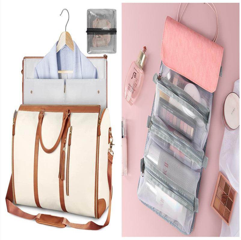 Large Capacity Travel Duffle Bag Women's Handbag Folding Suit Bag Waterproof Clothes Totes - Magellan Fashion Shop