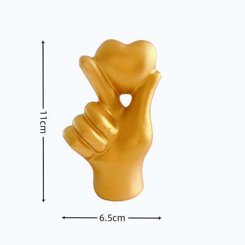 Decorative Resin Crafts Valentine's Day Love Gesture Ornaments Home Decor - Magellan Fashion Shop
