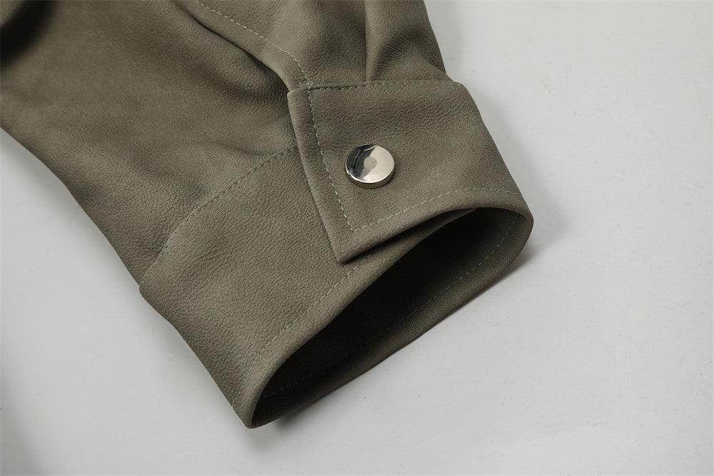 American Retro Clothing Leather Coat - Magellan Fashion Shop
