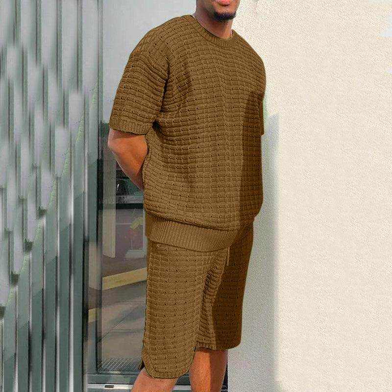Men's Summer Suit Fashion Loose Men 2 Pieces Outfit Summer Hippie Shirt And Short Set - Magellan Fashion Shop