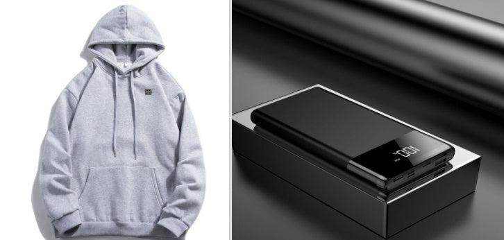 New Outdoor Electric USB Heating Sweaters Hoodies Men Winter Warm Heated Clothes Charging Heat Jacket Sportswear - Magellan Fashion Shop