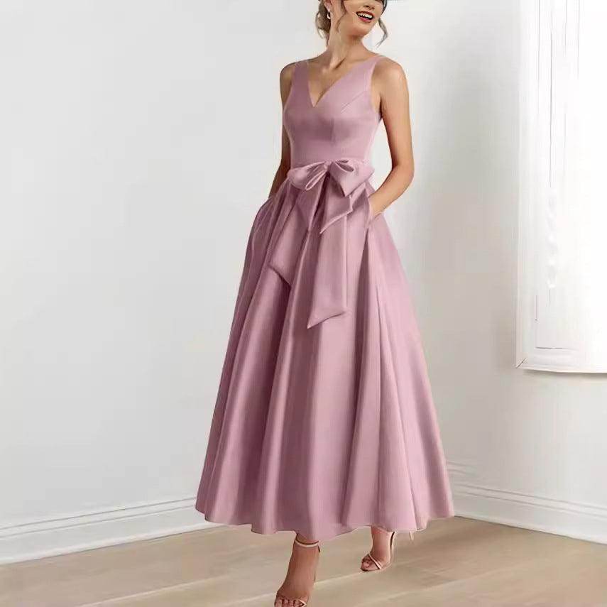 Birthday Party Host V-neck Socialite Daily Wearable Slimming Dress - Magellan Fashion Shop