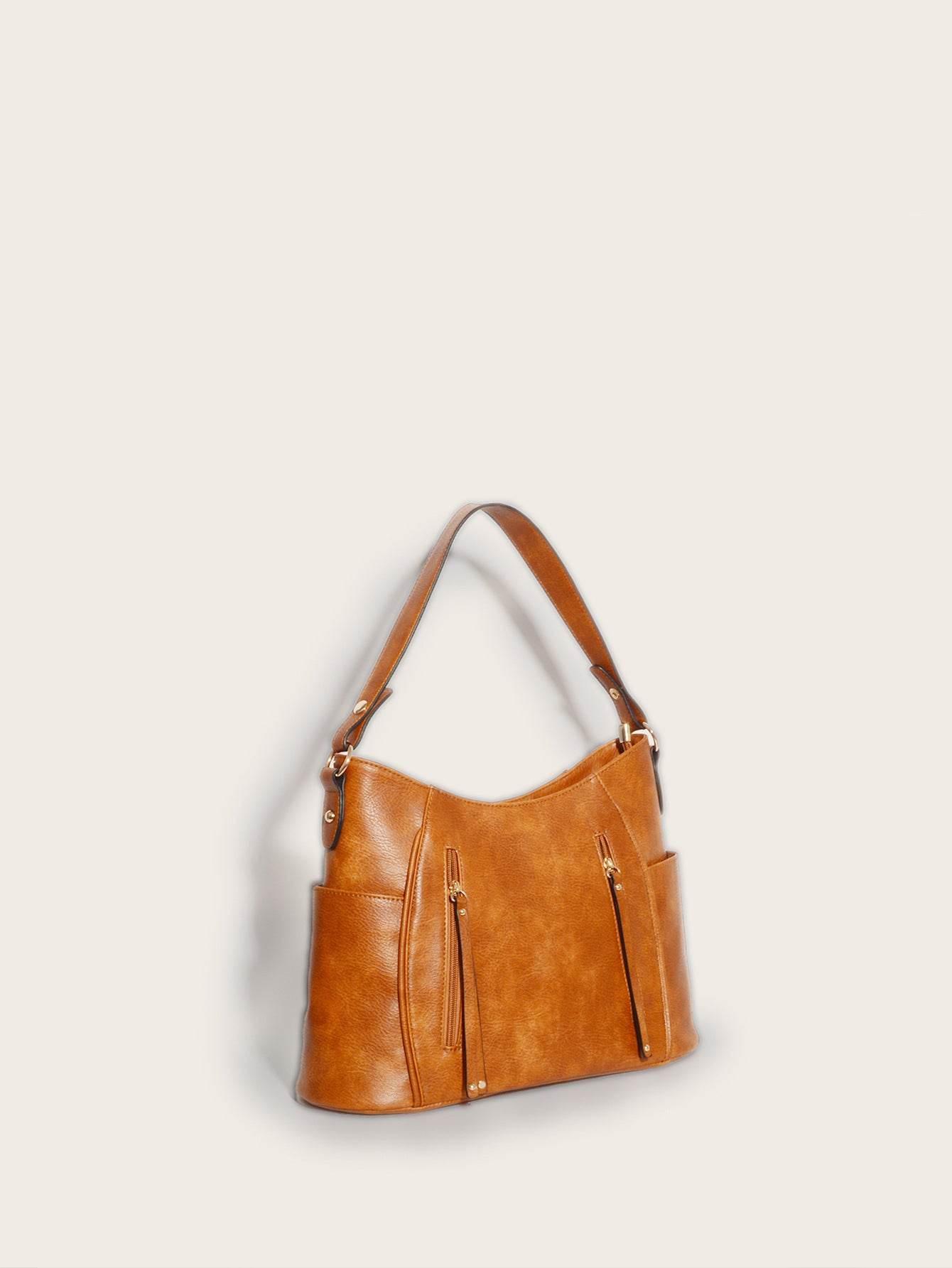 Retro Double Zipper Tassel Women's Portable Shoulder Bag - Magellan Fashion Shop