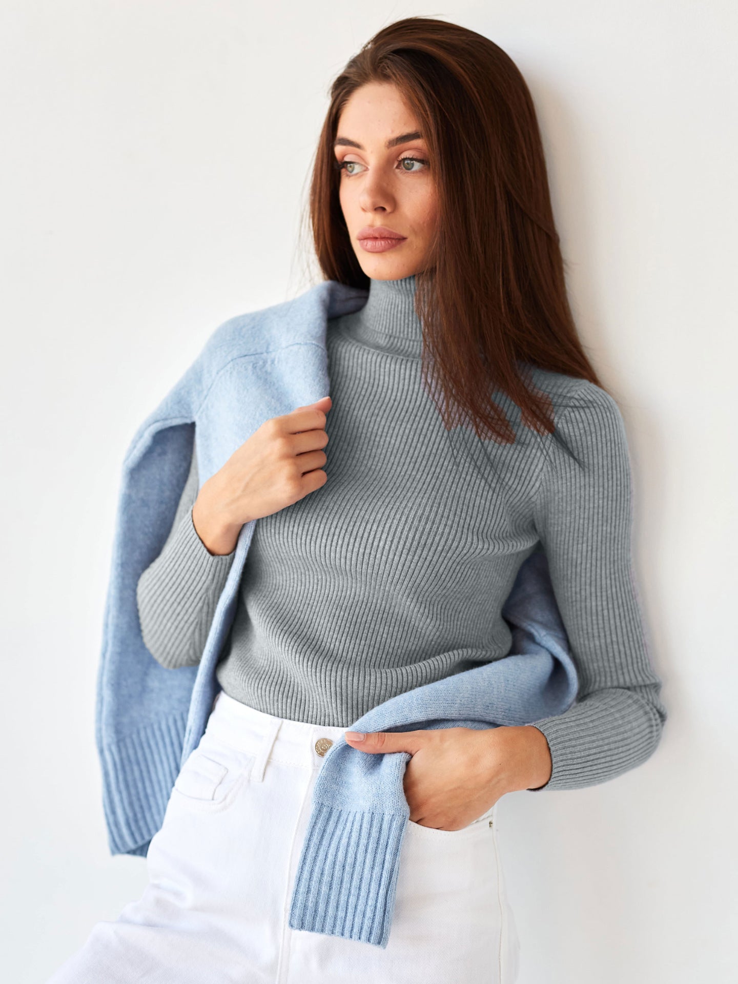 Turtleneck Sweaters Bottoming Shirt