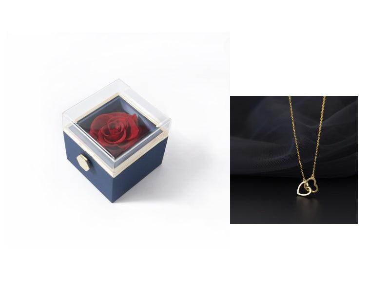 Fashion Acrylic Rotating Rose Jewelry Box - Magellan Fashion Shop