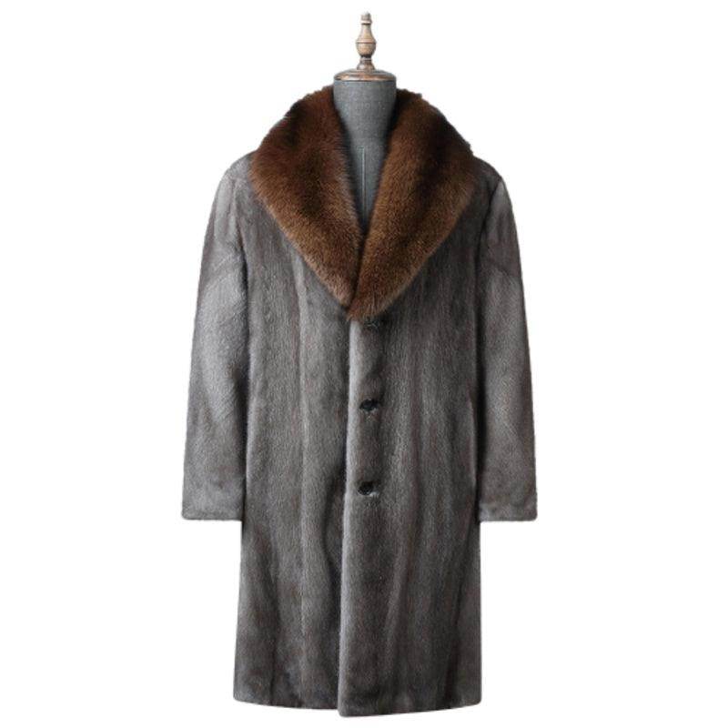 Thick Fur Long Coat Men Autumn Winter New Casual Warm - Magellan Fashion Shop