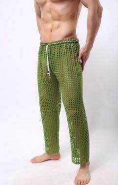 new fashion men sexy mesh trousers men casual hollow trousers - Magellan Fashion Shop