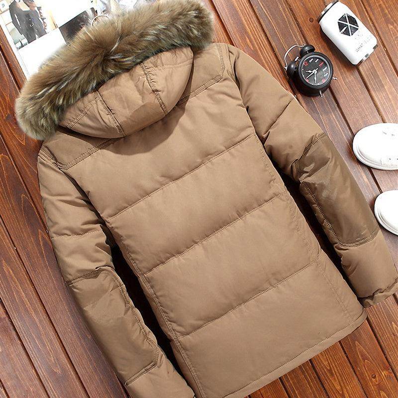 Men's down jacket short white duck down - Magellan Fashion Shop