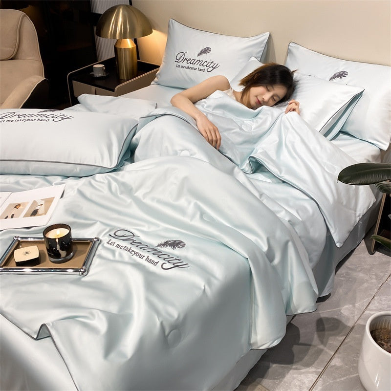 Modern, breathable silk cover with ice silk print - Magellan Fashion Shop