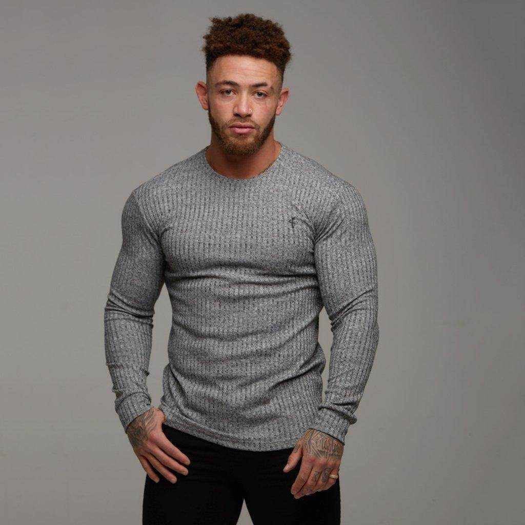 Doctor Muscle Spring men's long sleeve fitness running shirt in multiple colors and sizes
