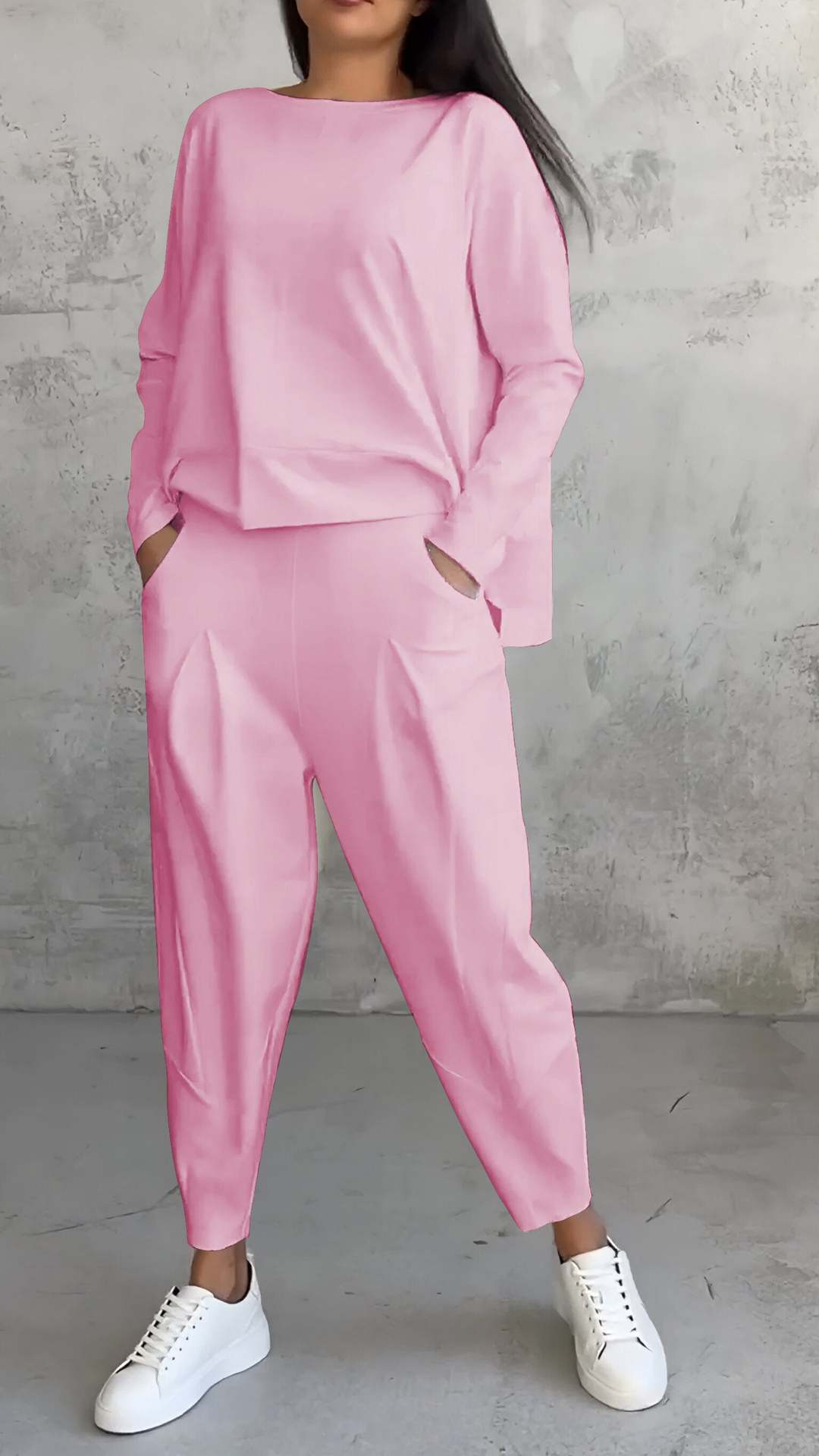 Women's Irregular Suit Long-sleeved Round Neck Top