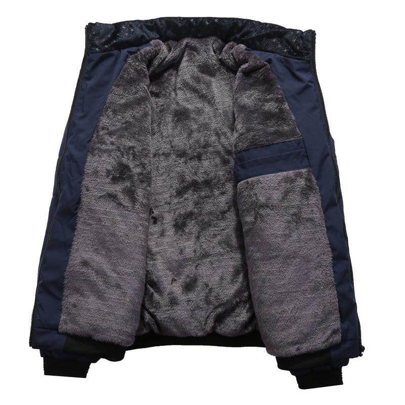 Men's Cotton Clothing Fleece-lined Cotton-padded Jacket - Magellan Fashion Shop