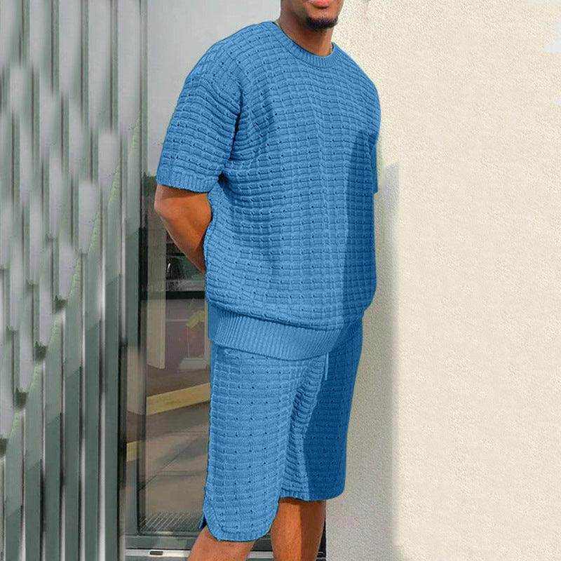 Men's Summer Suit Fashion Loose Men 2 Pieces Outfit Summer Hippie Shirt And Short Set - Magellan Fashion Shop
