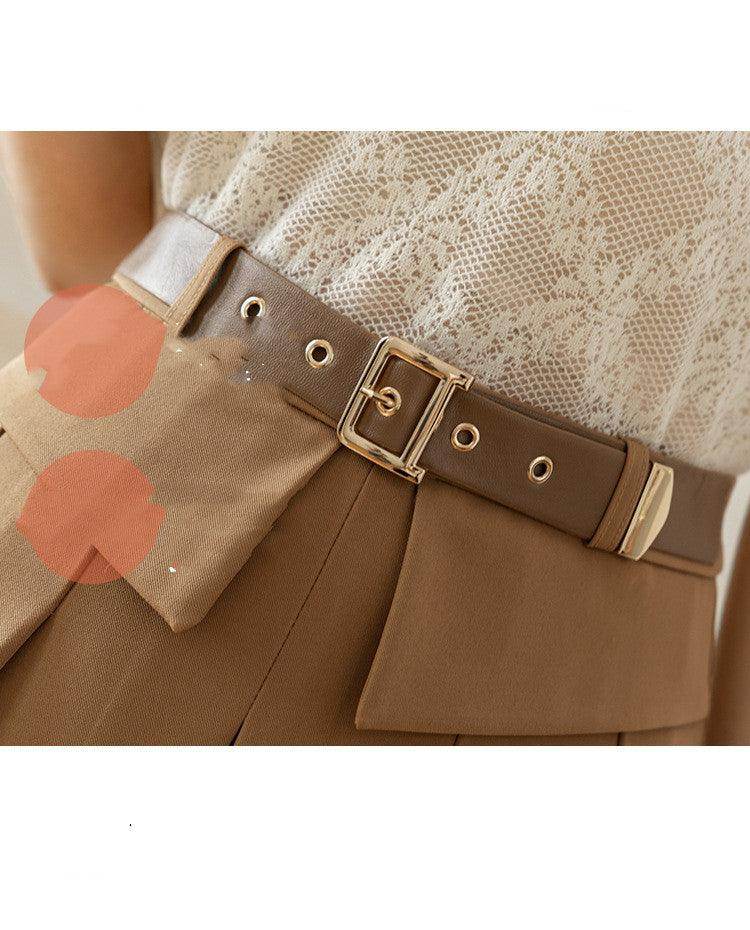 Women Hip-covering Mid-length Pleated Skirt - Magellan Fashion Shop