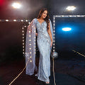 Sequined V-neck Evening Gown - Magellan Fashion Shop