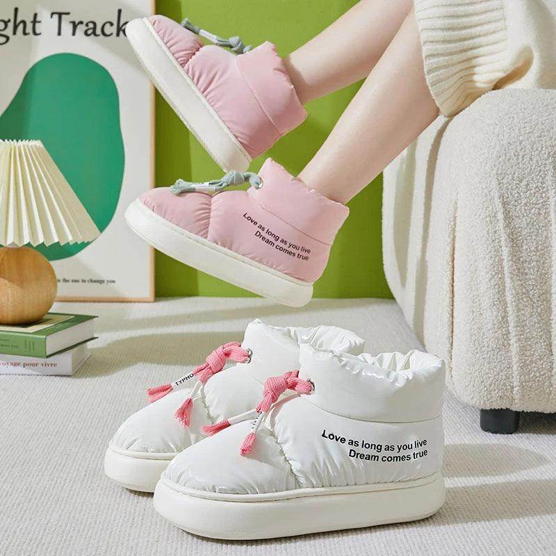 Winter Drawstring Cotton Shoes Indoor Outdoor Waterproof - Magellan Fashion Shop