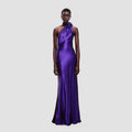 Fitted High Waist Pure Color Holder Evening Dress - Magellan Fashion Shop