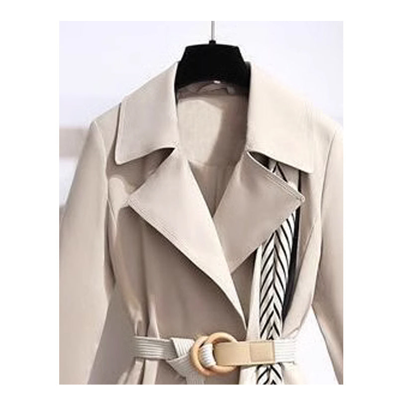 Large British Style Suit Collar Windbreaker