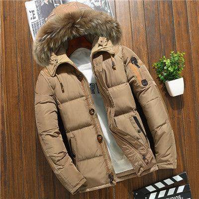 Men's down jacket short white duck down - Magellan Fashion Shop