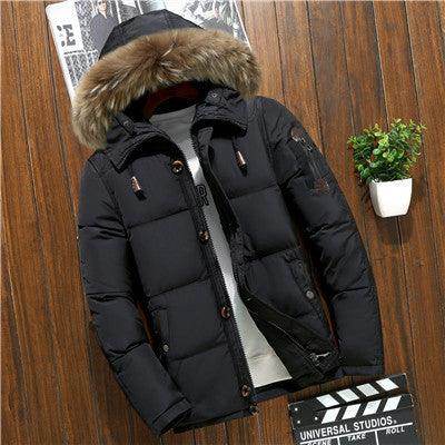Men's down jacket short white duck down - Magellan Fashion Shop
