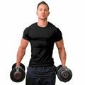 Pure monochrome fitness t-shirt made of cotton with simple black and white design