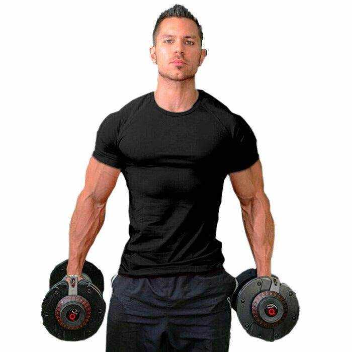 Pure monochrome fitness t-shirt made of cotton with simple black and white design