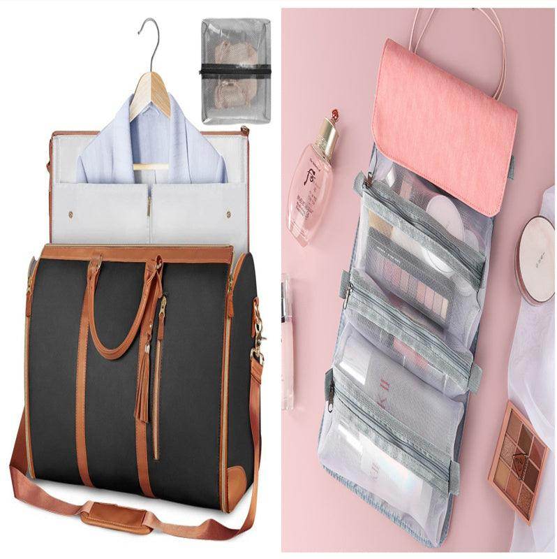 Large Capacity Travel Duffle Bag Women's Handbag Folding Suit Bag Waterproof Clothes Totes - Magellan Fashion Shop